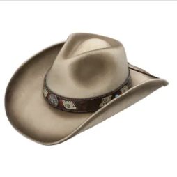 Adriel Ultra Felt Embroidered Band Western Drifter Hat