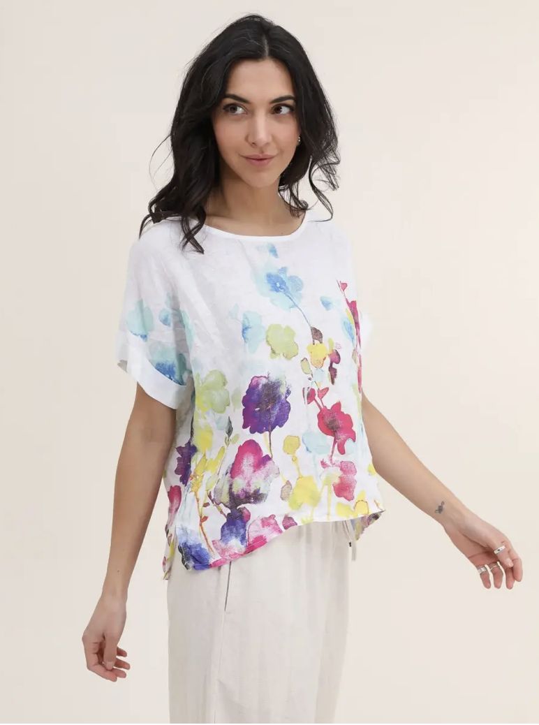 Floral Linen Top