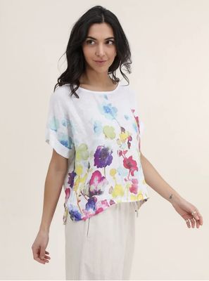 Floral Linen Top