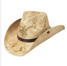 Railey Straw Western Drifter Cowboy Hat