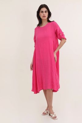 Olive Linen Dress
