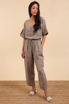 Cropped Linen Pants