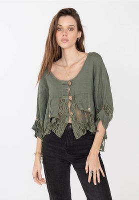 Wisteria Linen Jacket