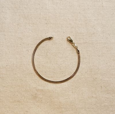 18KGF 3mm Herringbone Bracelet