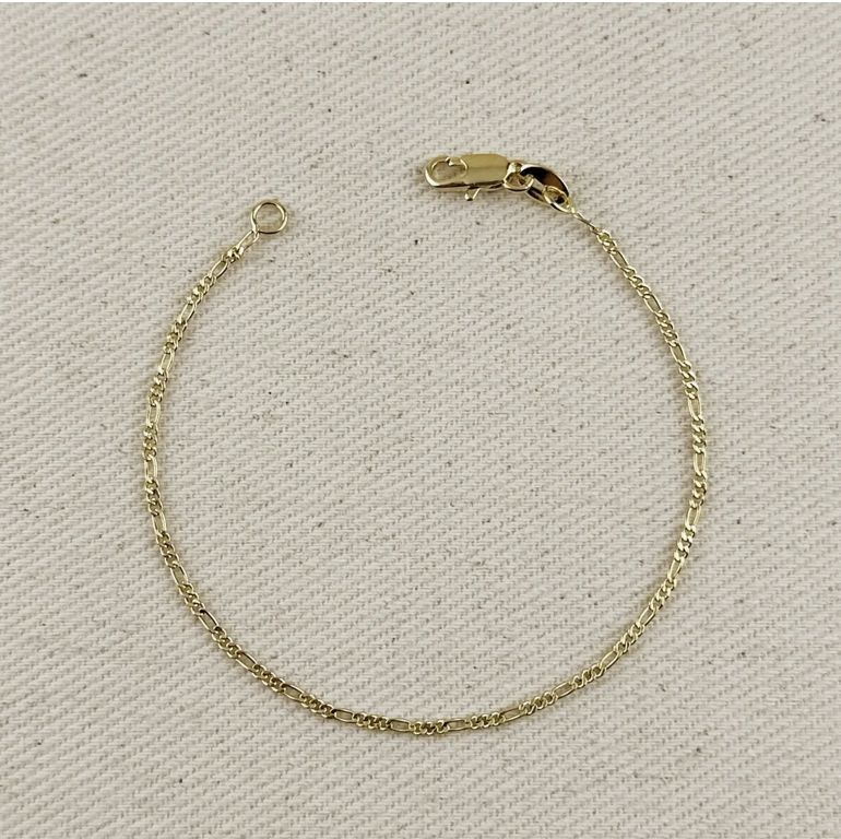 18KGF Figaro Bracelet