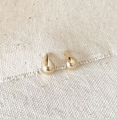 18KGF Teardrop Studs