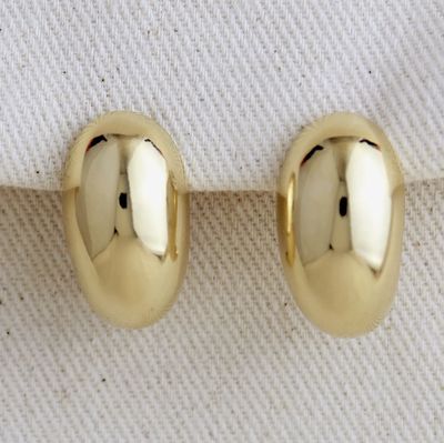 18KGF Dome Earrings
