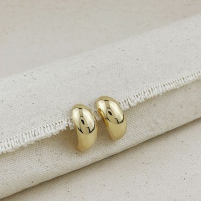 18KGF Medium Dome Earrings
