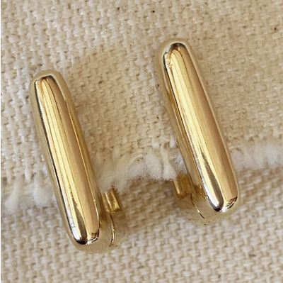 18KGF Rectangle Hoops