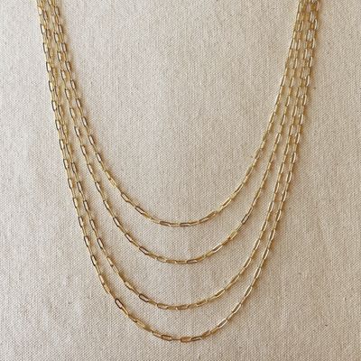 18KGF Short Link Paperclip