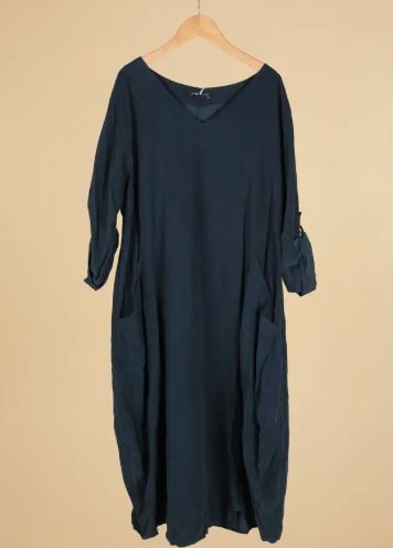 Corduroy Tulip Dress, Colour: Navy