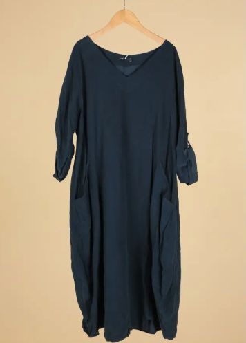 Corduroy Tulip Dress, Colour: Navy