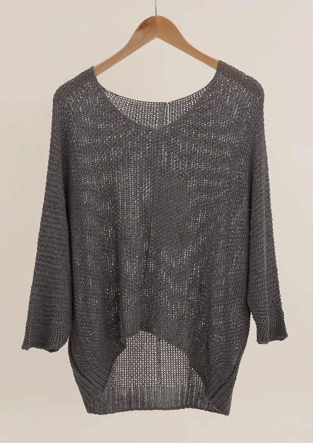 Cotton Sweater, Colour: Gray