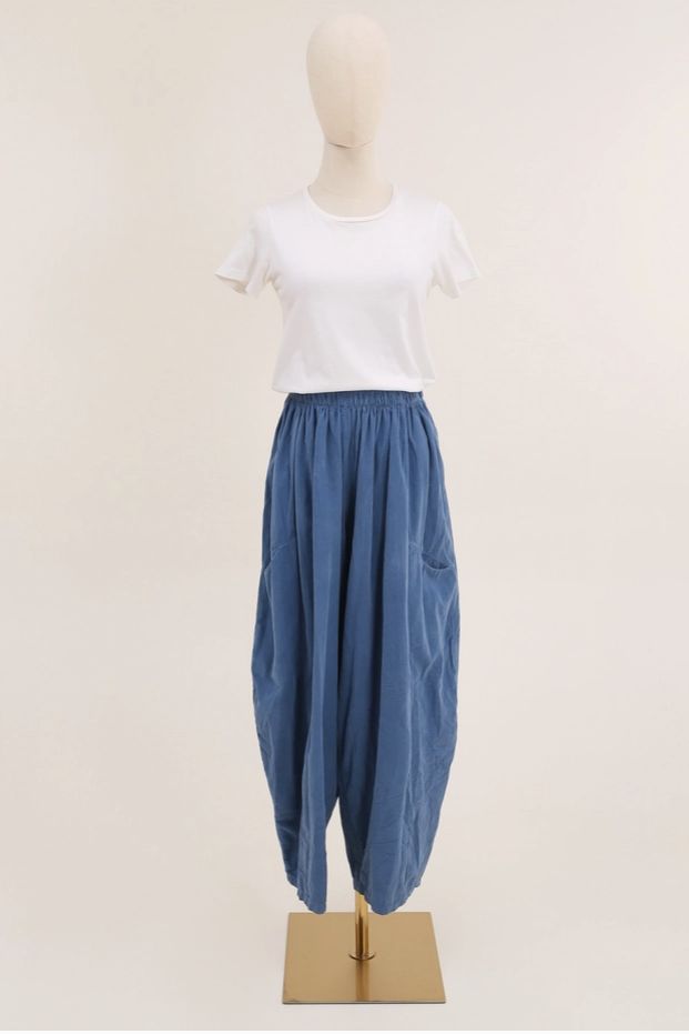 Harem Cotton Pants, Colour: Jean
