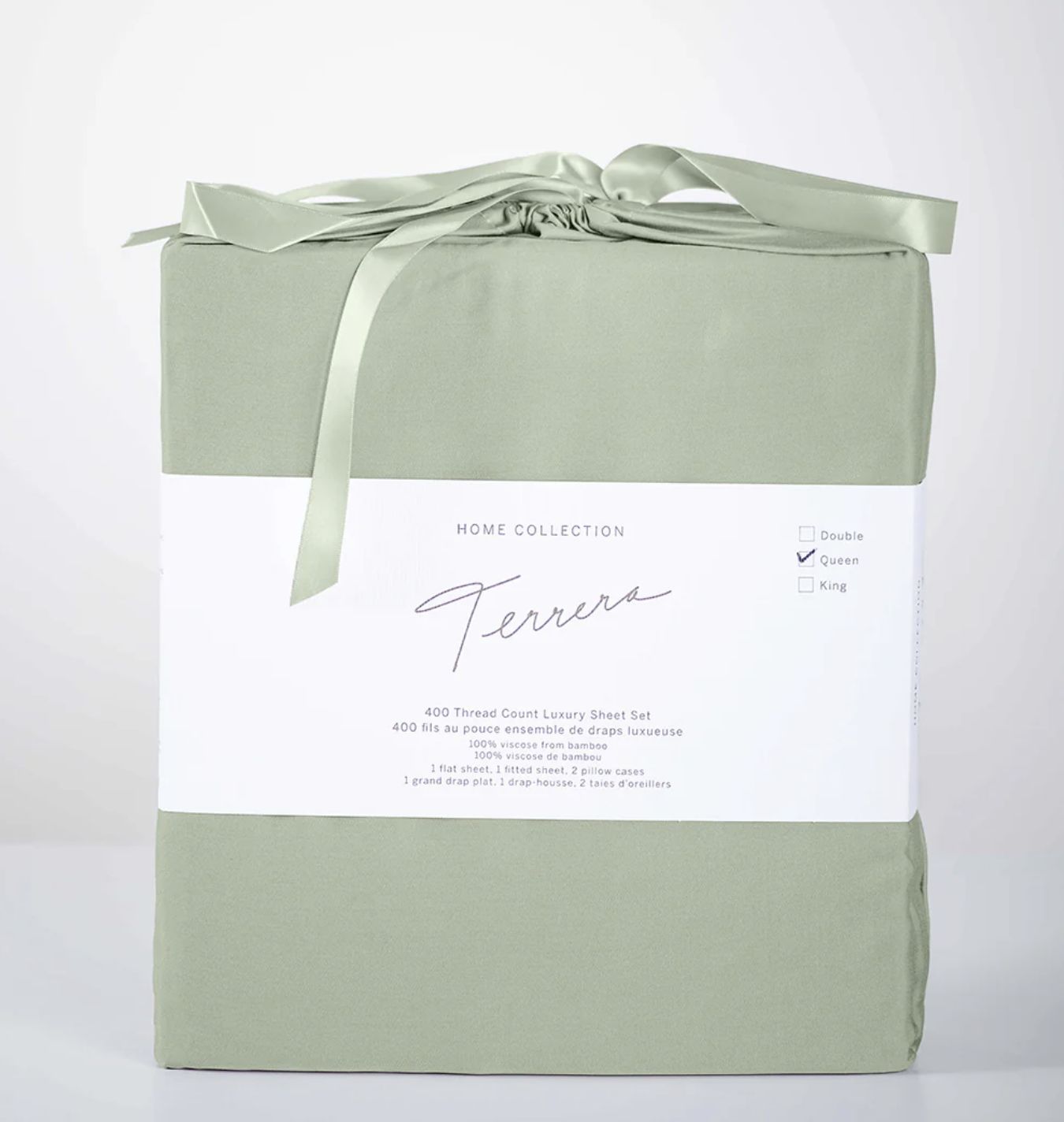 Bamboo Sheet Set, Colour: Desert Sage, Size: Twin