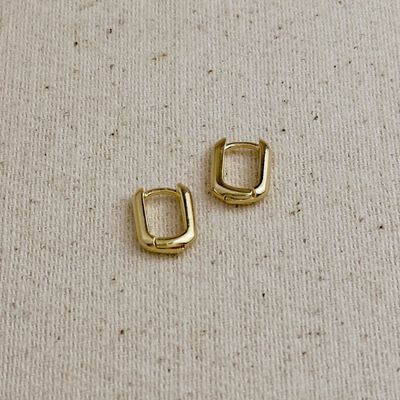 18KGF Oblong Hoops