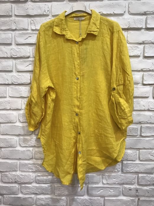 Buttercup Linen Shirt, Colour: Yellow