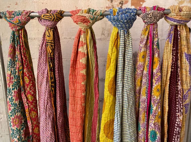 Cotton Kantha Scarf