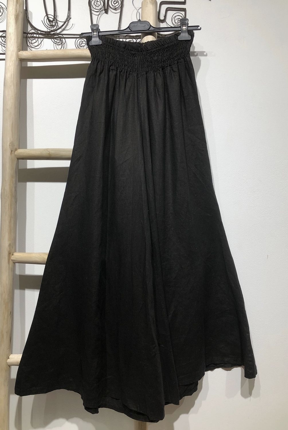 Palazzo Linen Pant, Colour: Black