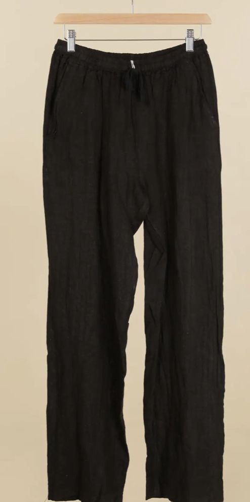 City Linen Pants, Colour: Black