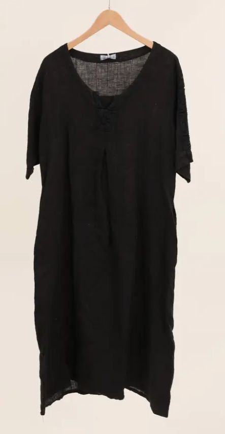 Embroidered Dress, Colour: Black