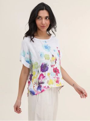 Floral Linen Top