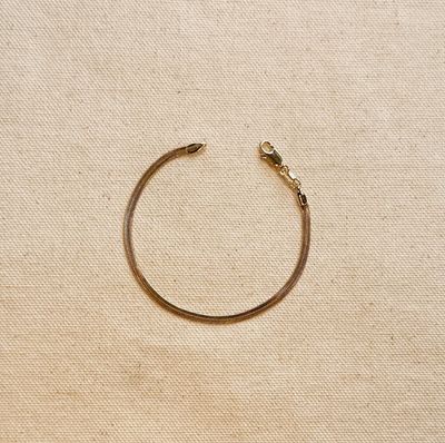 18KGF 3mm Herringbone Bracelet