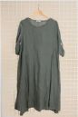 Olive Linen Dress, Colour: Sage