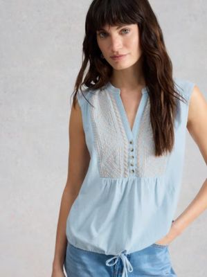 Peony Sleeveless Shirt