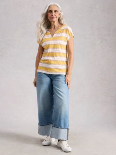 Nelly Notch Striped Tee
