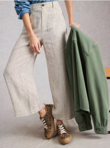 Tia Linen Wide Leg Crop