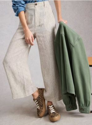 Tia Linen Wide Leg Crop