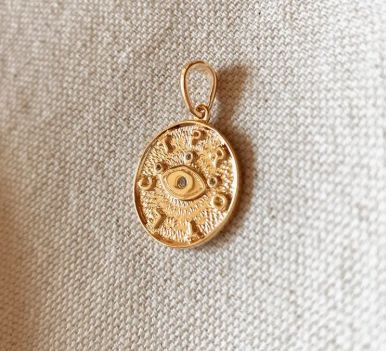 18k GF Evil Eye Protection Pendant