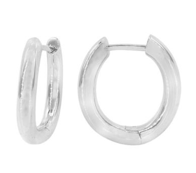 Oval Hoop Earrings 18x19mm