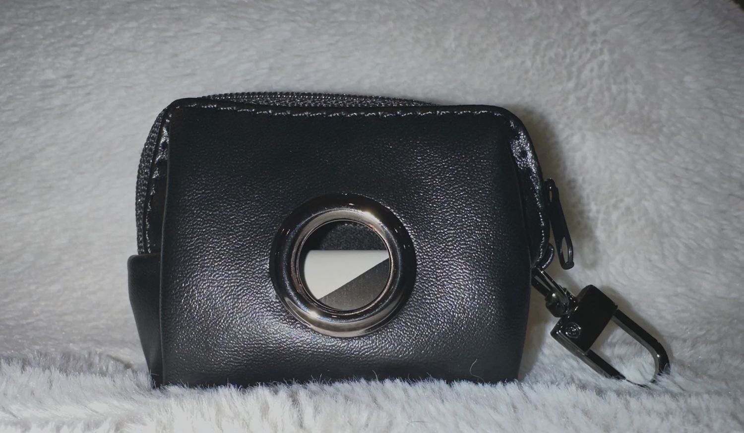 Poop Bag Holder, Colour: Black with Gun Metal, Size: O/S