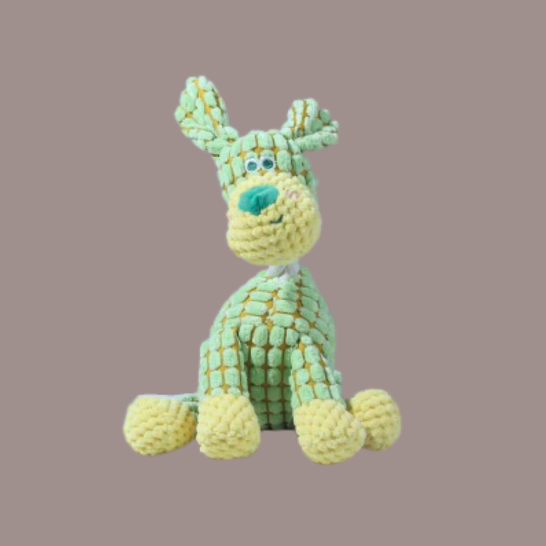 Toy Stuffy Animals, Animal: Dog Green