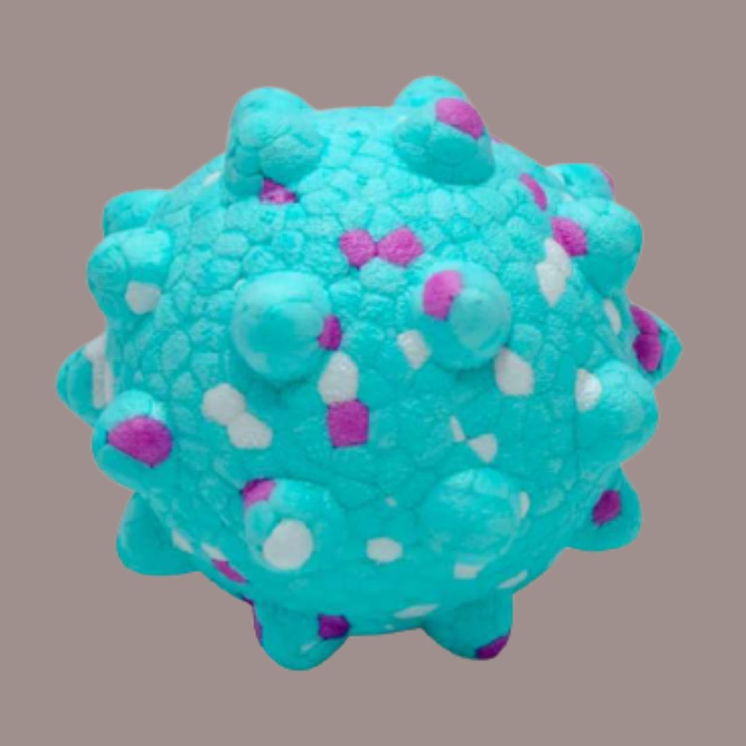Toy Teething Ball, Colour: Navy with Yellow, Size: S