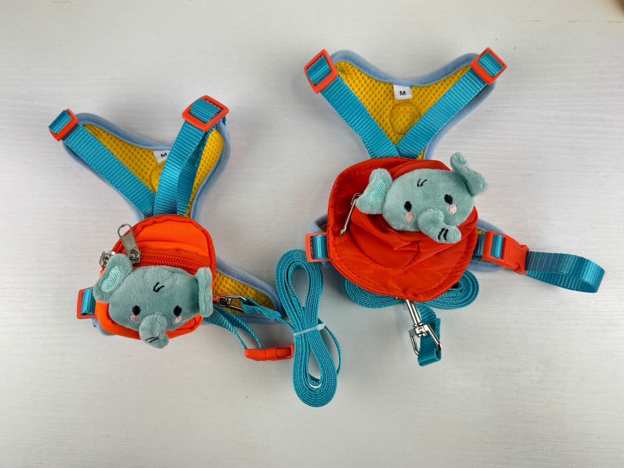 Elephant Harness &amp; Leash, Size: XS, Style: Regular Backpack