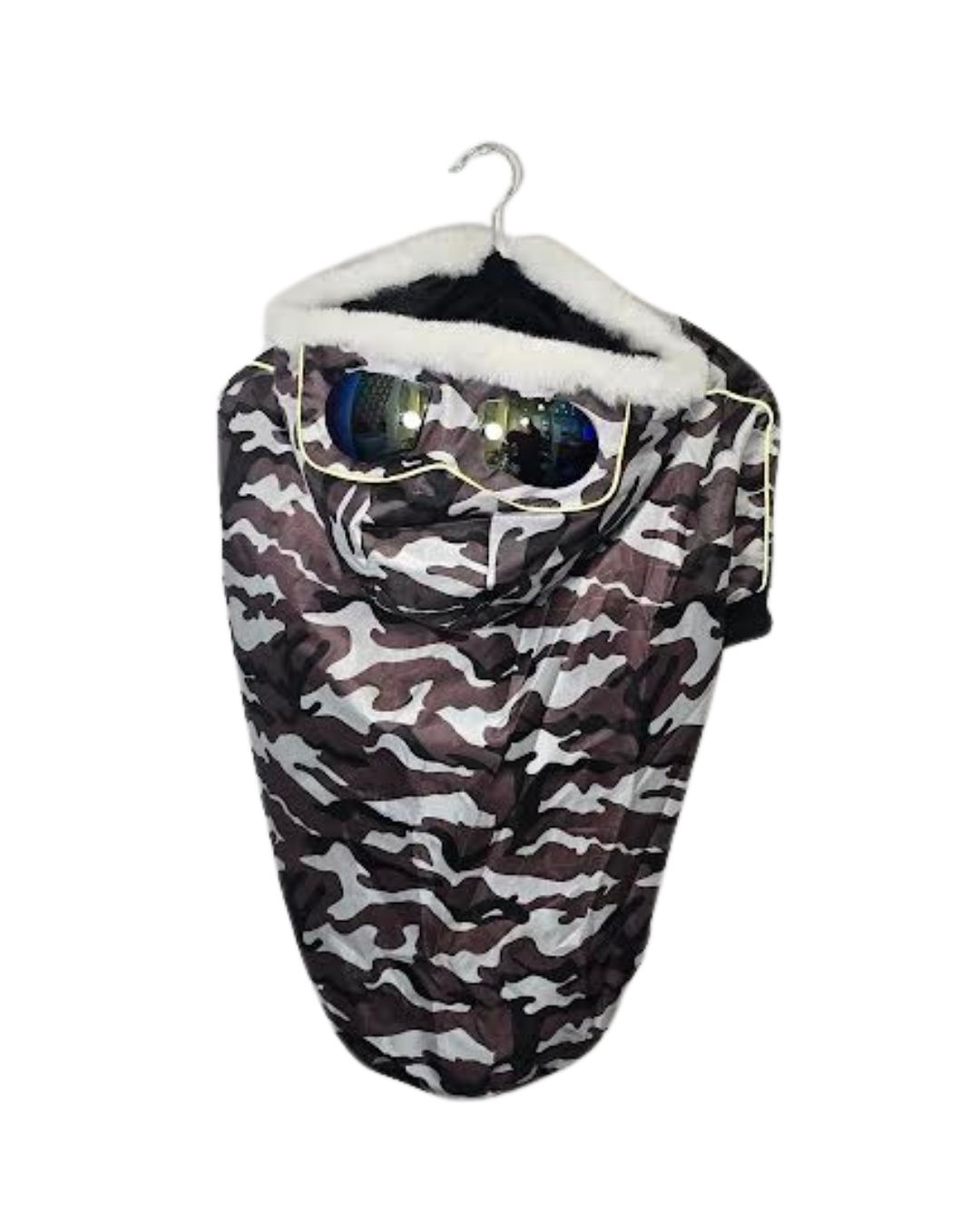 Jackets Fur Lined, Colour: Grey Camo, Size: 6XL