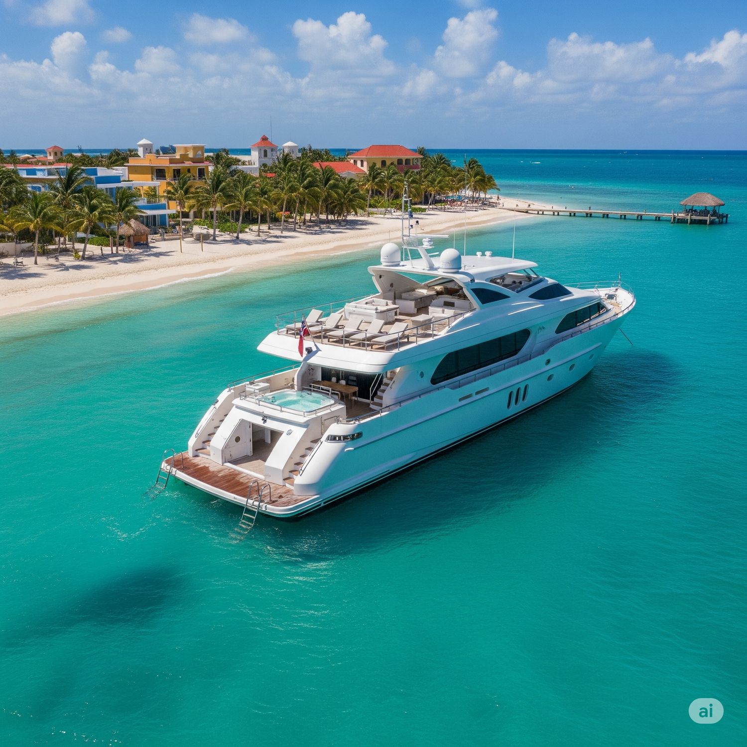 Yate + Atardecer a Isla Mujeres