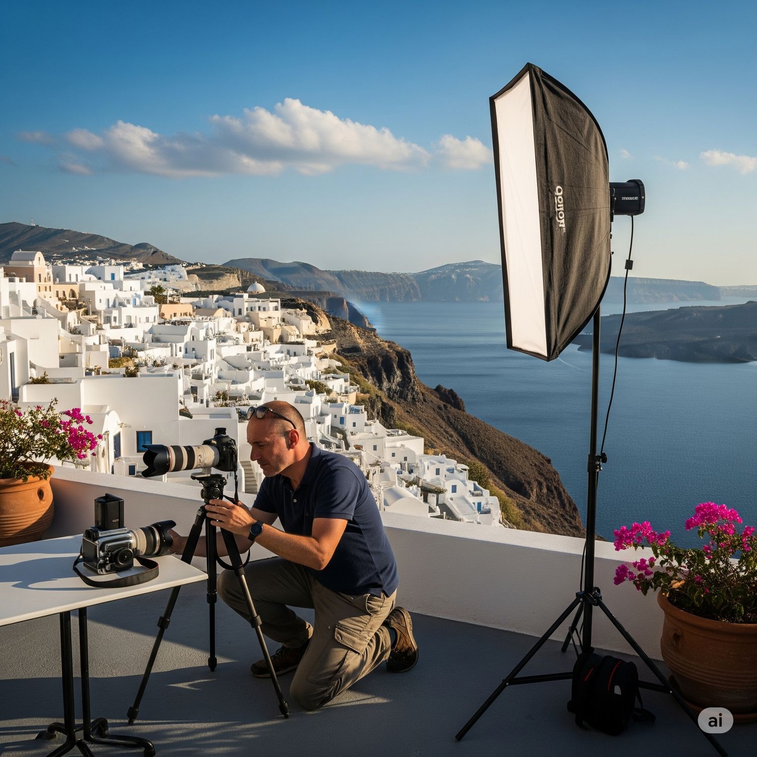 Sesión fotográfica en Santorini