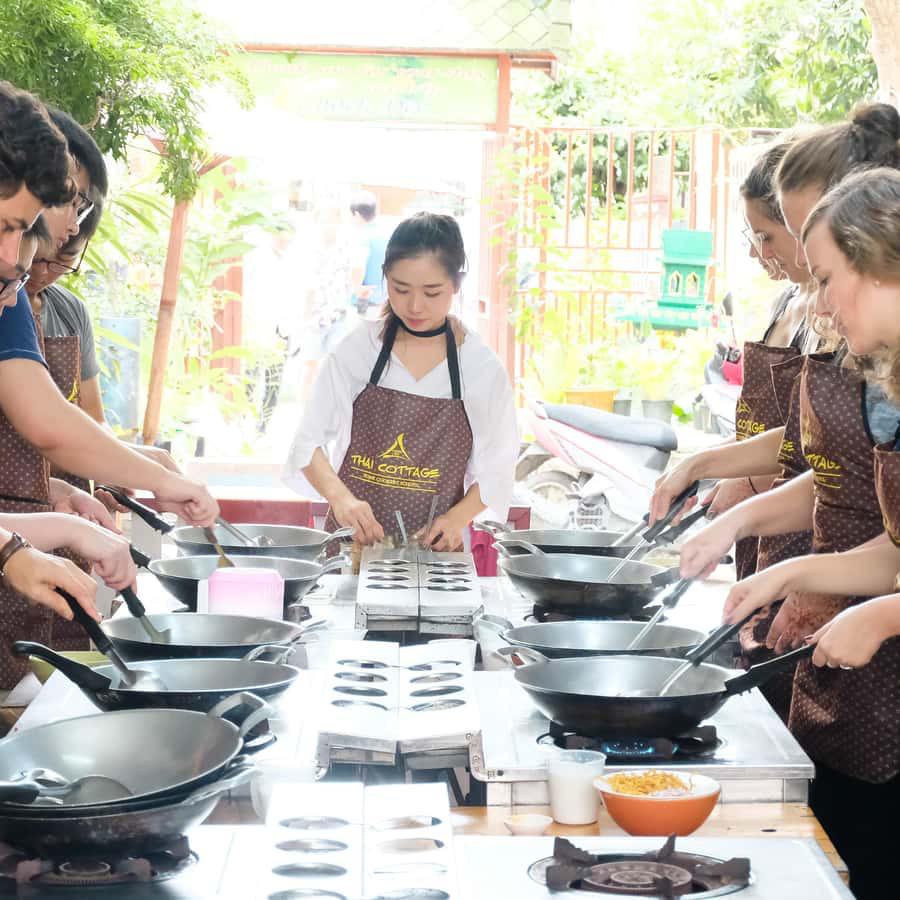 Clase de cocina en Tailandia