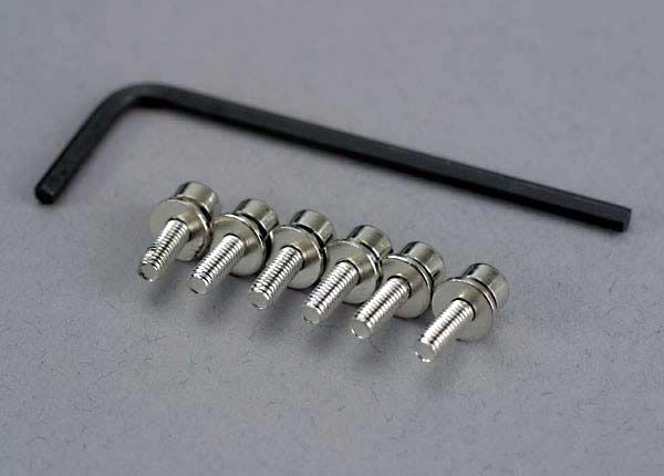 Traxxas Cap-Head Machine Screws 3x10 mm (6) w/ Washers