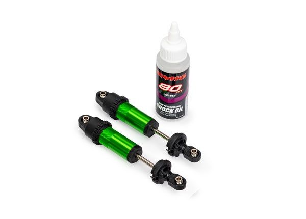 Traxxas Green Aluminum GT-Maxx Front Shocks (2)
