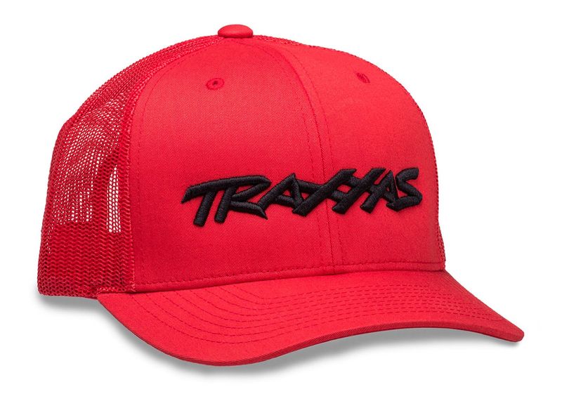 Traxxas Red Curved-Bill Hat w/ Black Logo