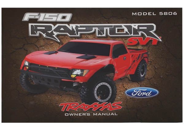 Traxxas Ford Raptor Owner&#39;s Manual