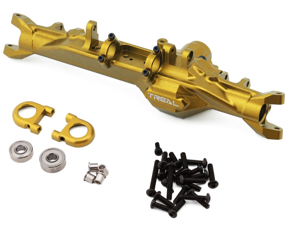 Treal Hobby H10 Optic 7075 CNC-Machined Aluminum Front Axle Housing (Gold)