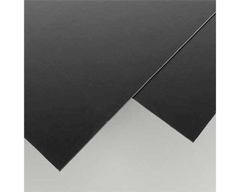 Evergreen Scale Models Black Styrene Sheets, .06x8x21&quot; (2)