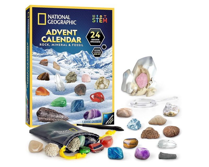 Blue Marble National Geographic Rock Mineral &amp; Fossil Advent Calendar