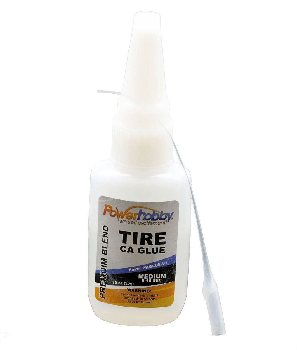 Power Hobby Premium Blend RC CA Tire Glue w/ Tip Medium 0.75oz